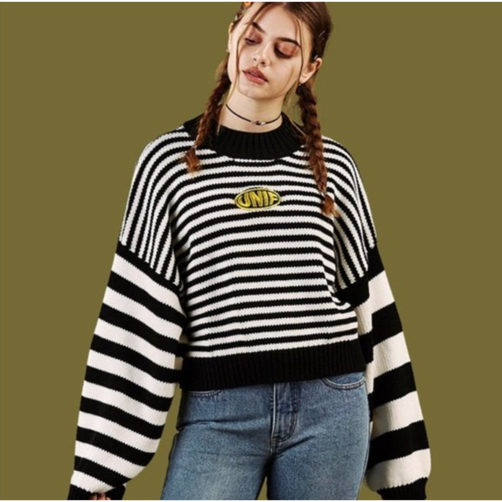 UNIF Clarissa Striped Knit Sweater